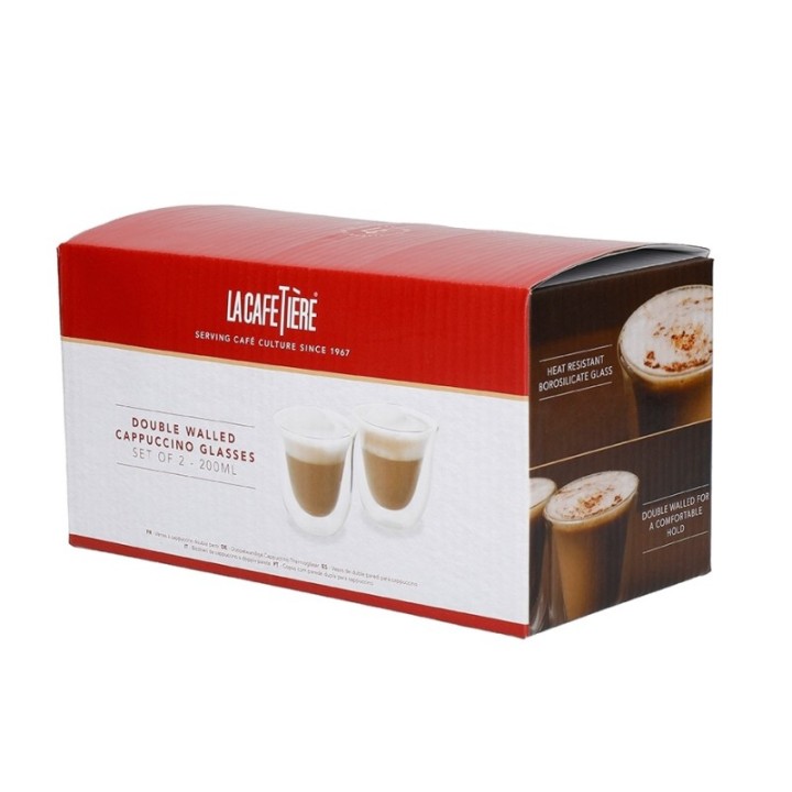La Cafetière Dobbeltvægget Cappuccino 20 cl 2 Stk