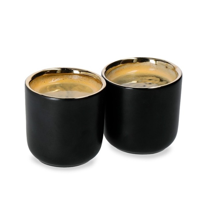 La Cafetière Dobbeltvægget Espressokop 7 cl 2 Stk Sort/Guld