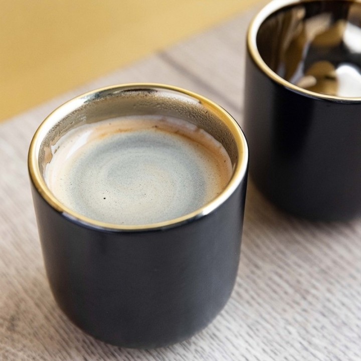La Cafetière Dobbeltvægget Espressokop 7 cl 2 Stk Sort/Guld