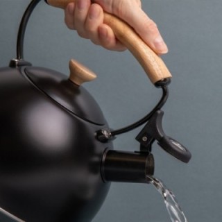 La Cafetière 1,6 L Kedel Sort m. Træ