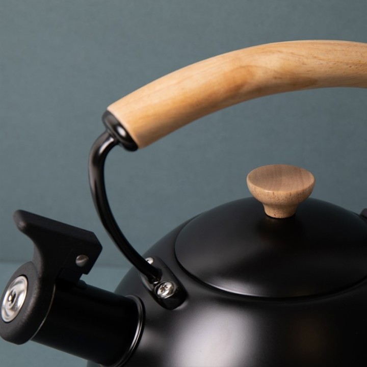 La Cafetière 1,6 L Kedel Sort m. Træ