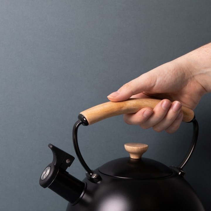 La Cafetière 1,6 L Kedel Sort m. Træ