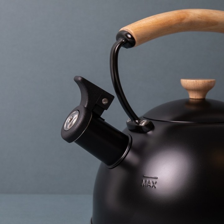 La Cafetière 1,6 L Kedel Sort m. Træ