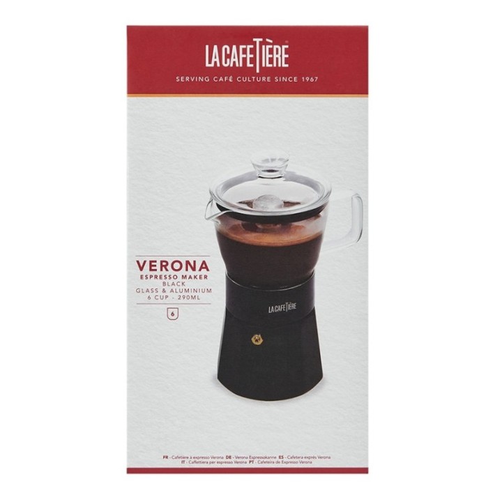 La Cafetière Verona 6 Kop. Espressokande Sort
