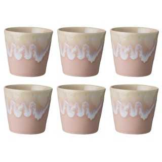 Costa Nova Gres Espressokopper 6 stk 0,10L Rosa