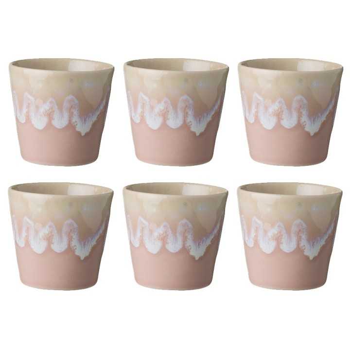 Costa Nova Gres Espressokopper 6 stk 0,10L Rosa