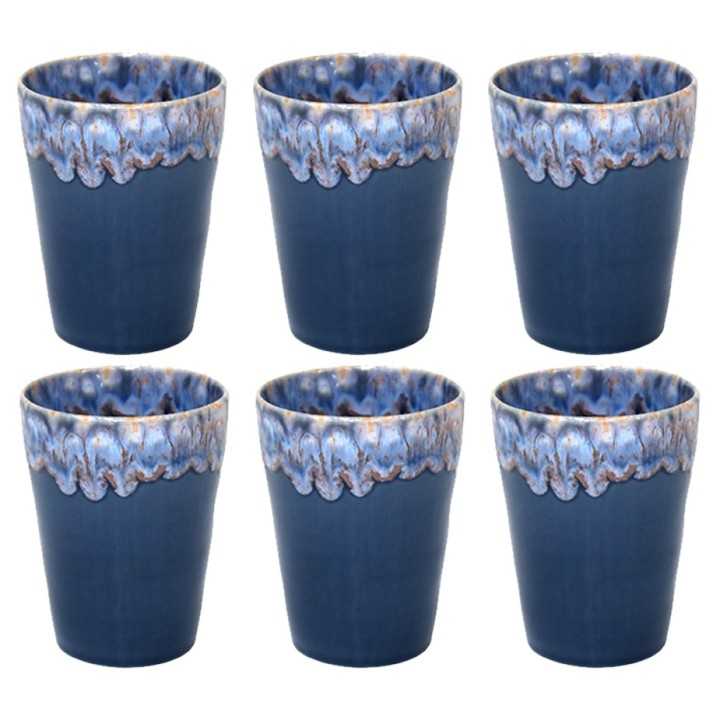 Costa Nova Gres Krus 6 stk 0,38L Blå