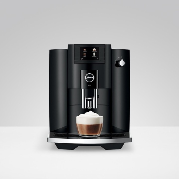 Jura E6 (EC) Piano Black Espressomaskine Inkl. 3kg Rigtig Kaffe Super Crema