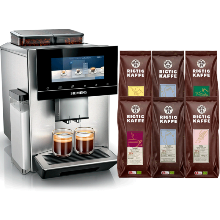 Siemens TQ907R03 EQ900 s700 Espressomaskine Inkl. 6x400g Rigtig Kaffe Organic