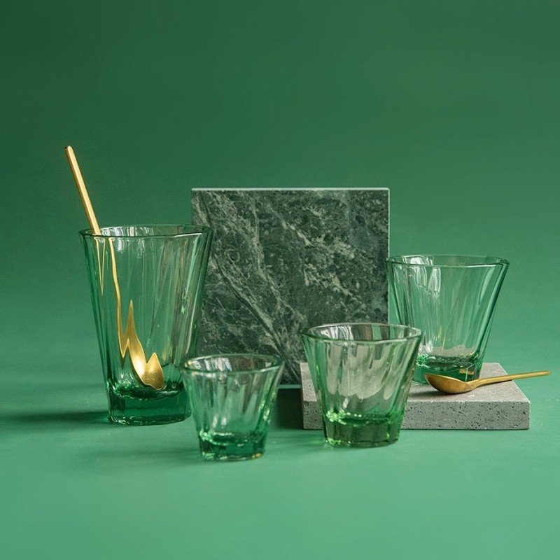 Loveramics Twisted Latte Glas 36 cl 1 Stk Grøn