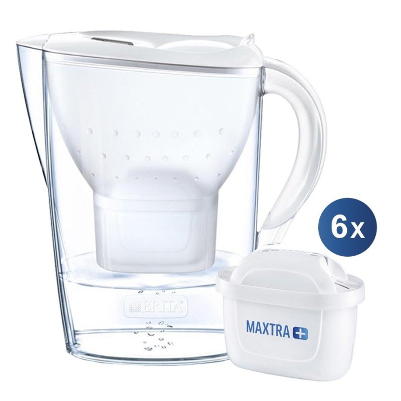 BRITA Marella 2,4L Hvid Inkl. 6 stk Maxtra Pro Filter