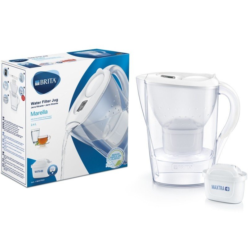 BRITA Marella 2,4L Hvid Inkl. 6 stk Maxtra Pro Filter