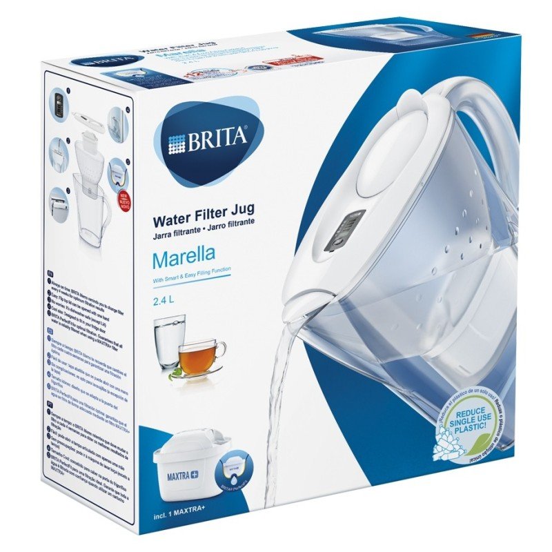 BRITA Marella 2,4L Hvid Inkl. 6 stk Maxtra Pro Filter