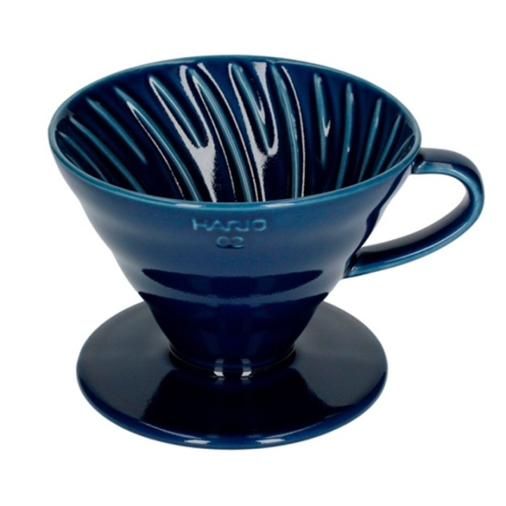 Hario V60-02 Keramik Dripper Mørkeblå 2 Kop.