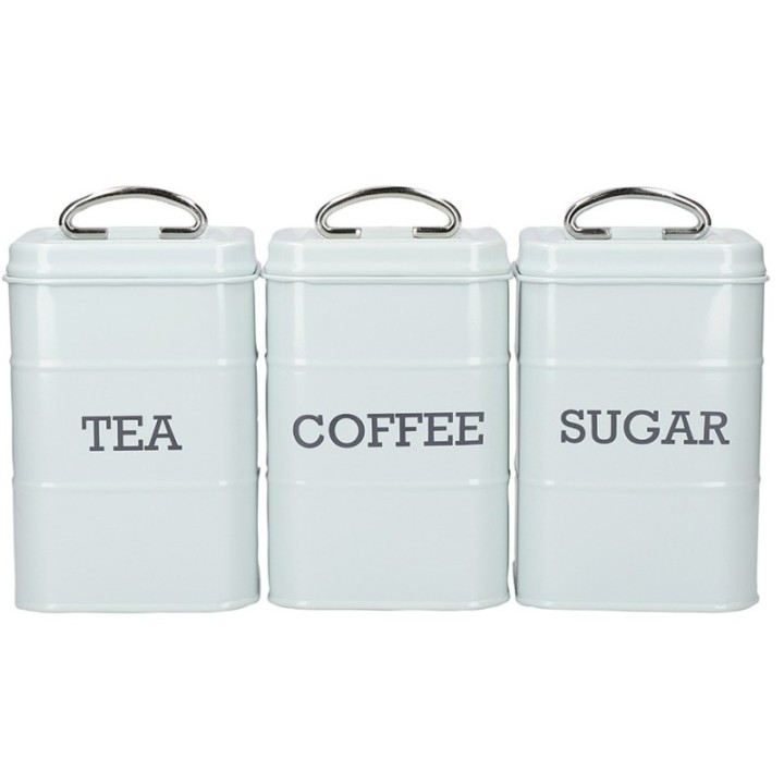 Living Nostalgia Vintage Beholdere Blå 3 Stk