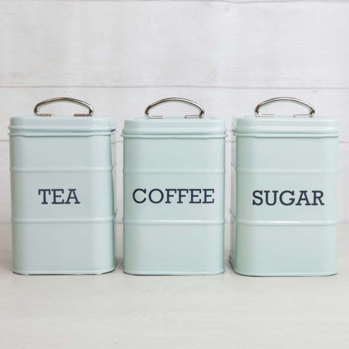 Living Nostalgia Vintage Beholdere Blå 3 Stk