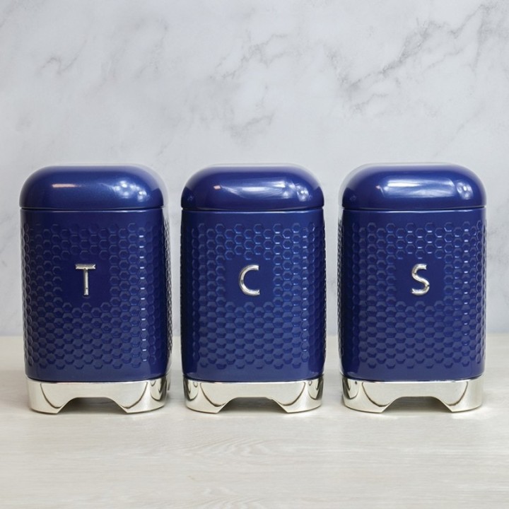 KitchenCraft Lovello Beholdere Navy 3 Stk