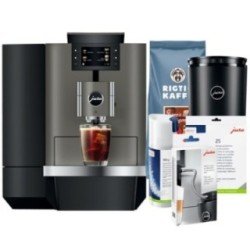 Jura X10 (EB) Dark Inox Espressomaskine Inkl. 1L Cooler, Pleje & 6kg Kaffe