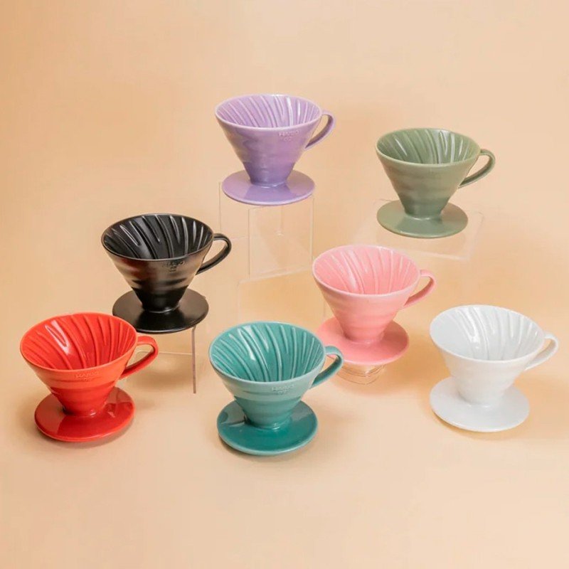 Hario Filterbryg Sæt Inkl. V60-02 Keramik Dripper 2 Kop & Glaskande 0,4 L