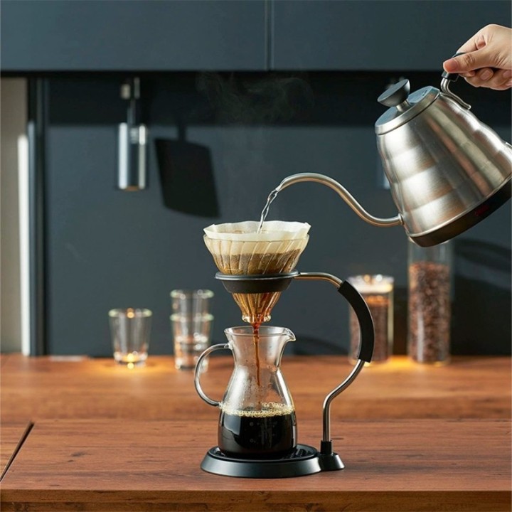 Hario Filterbryg Sæt Inkl. V60-02 Keramik Dripper 2 Kop, Server 0,6 L & Kedel