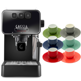Gaggia Espresso Evolution Sort Inkl. Club House Maniko Espresso 6 Stk