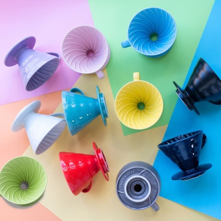 Hario V60-02 Keramik Dripper Smokey Grøn 2 Kop.