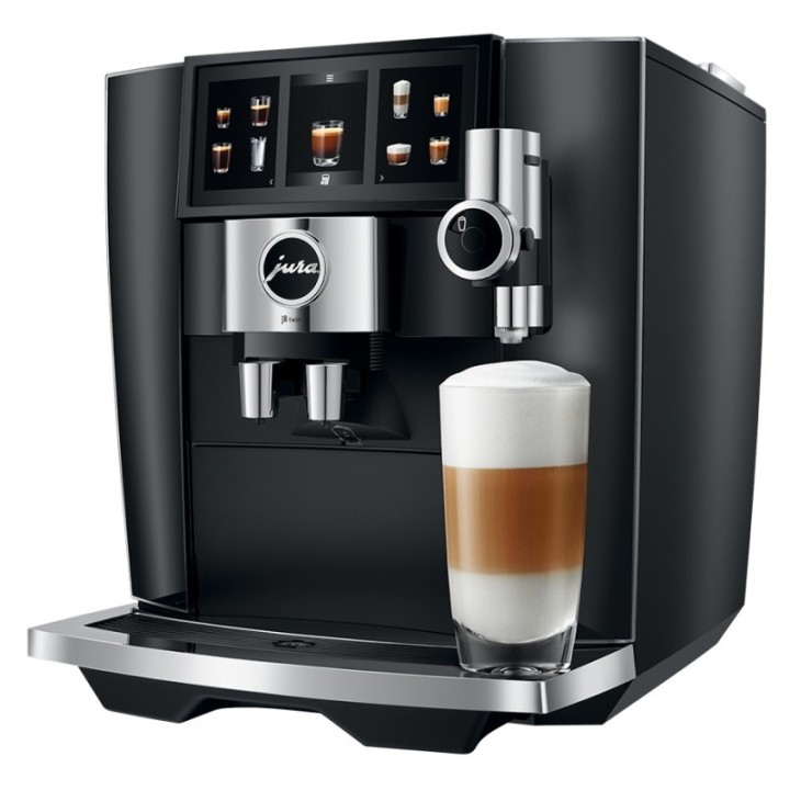 Jura J8 Twin (EA) Diamond Black Inkl. Mælkebeholder, Sirup & Kaffe