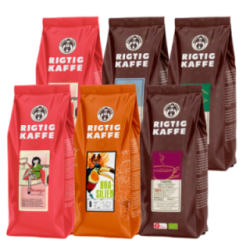 Rigtig Kaffe Mixpakke 2,7kg Hele kaffebønner