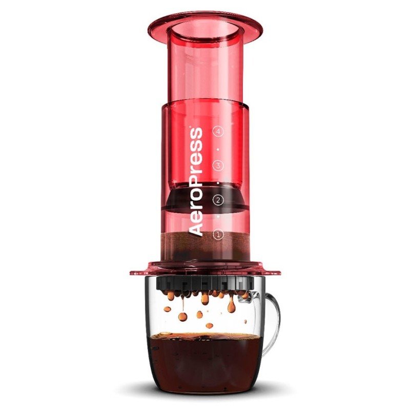 AeroPress Clear Rød Rejsebrygger