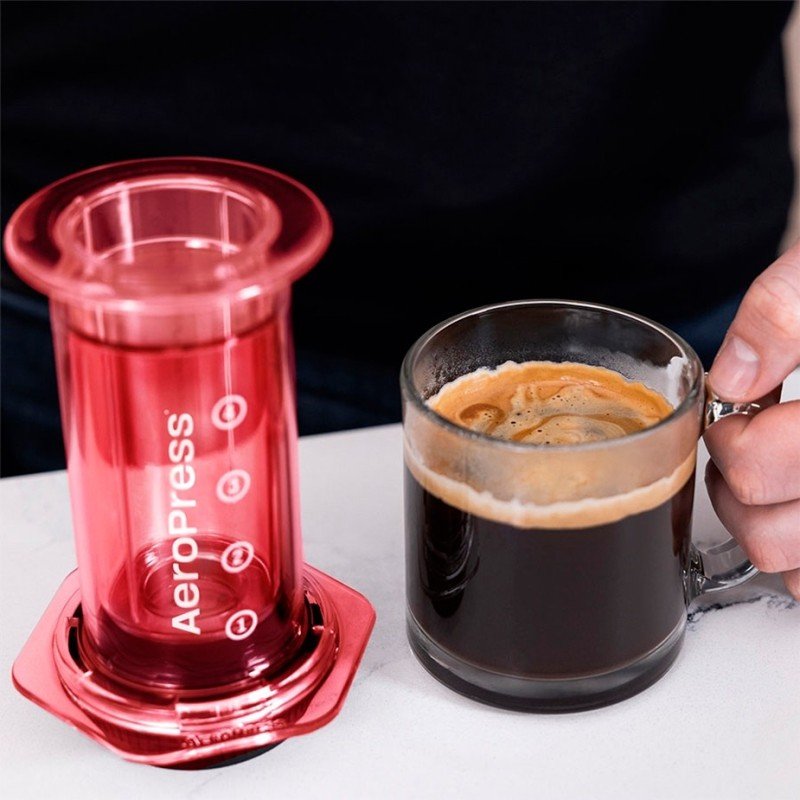 AeroPress Clear Rød Rejsebrygger