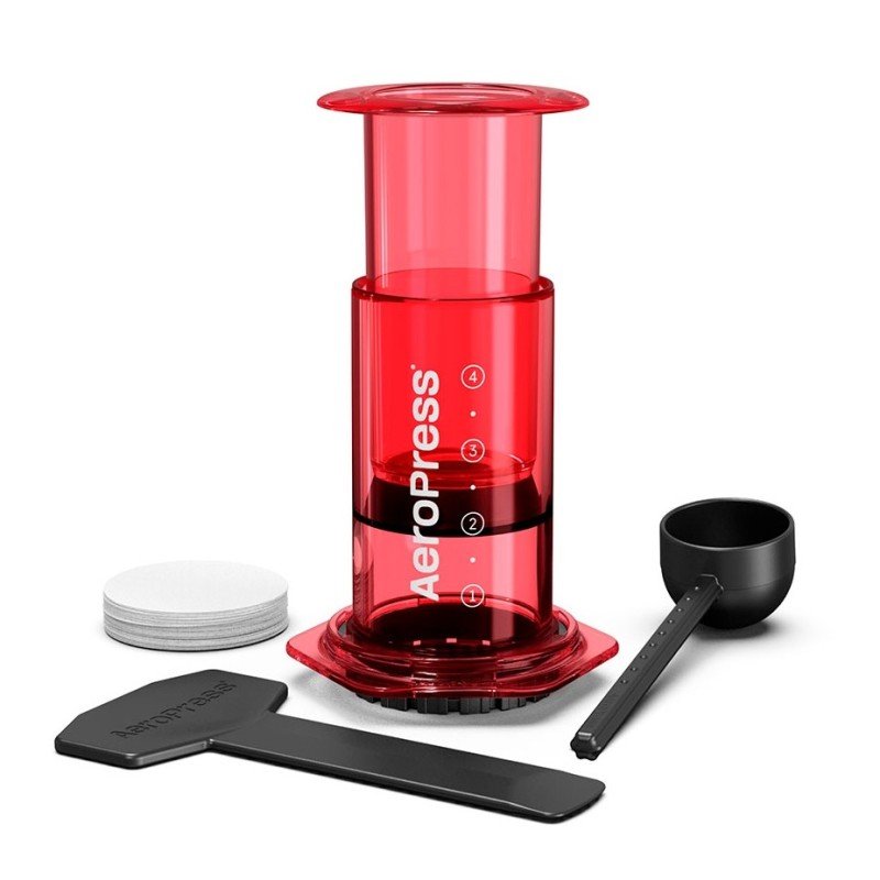 AeroPress Clear Rød Rejsebrygger