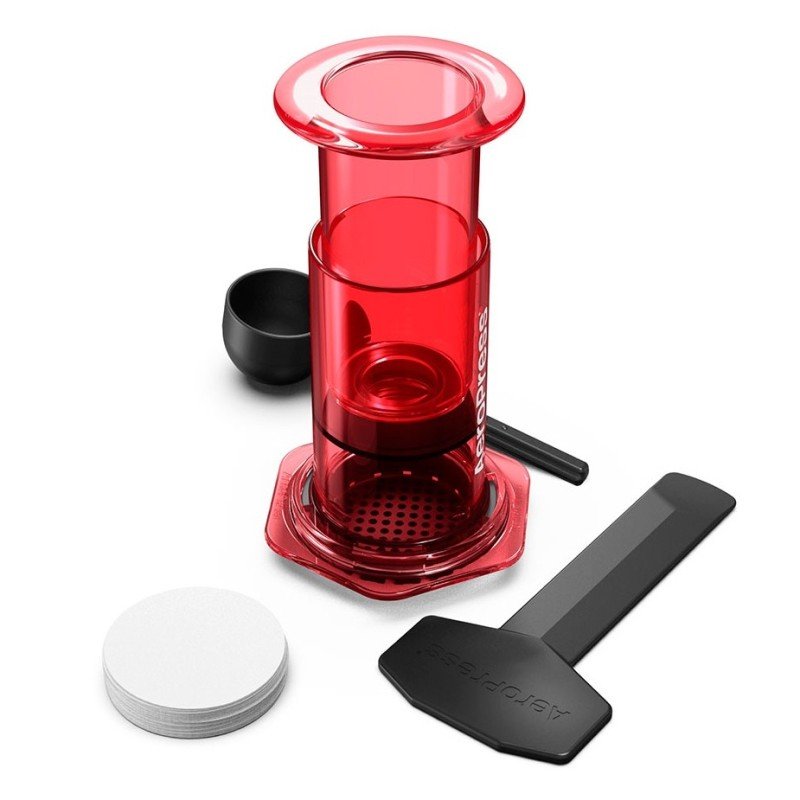 AeroPress Clear Rød Rejsebrygger