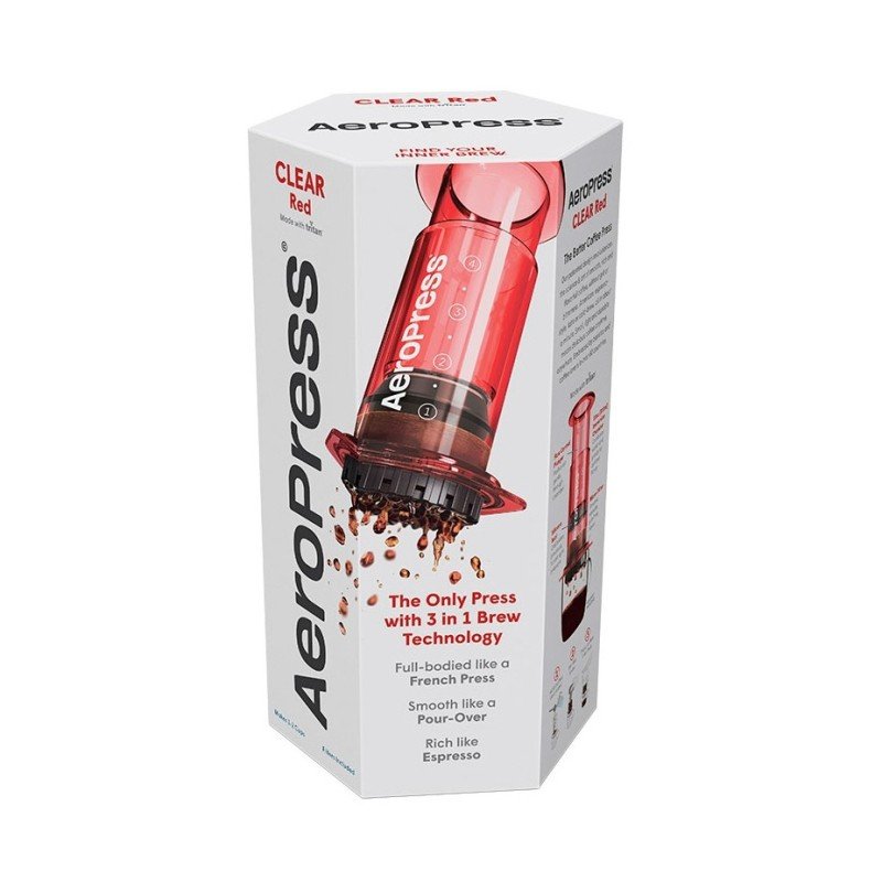 AeroPress Clear Rød Rejsebrygger