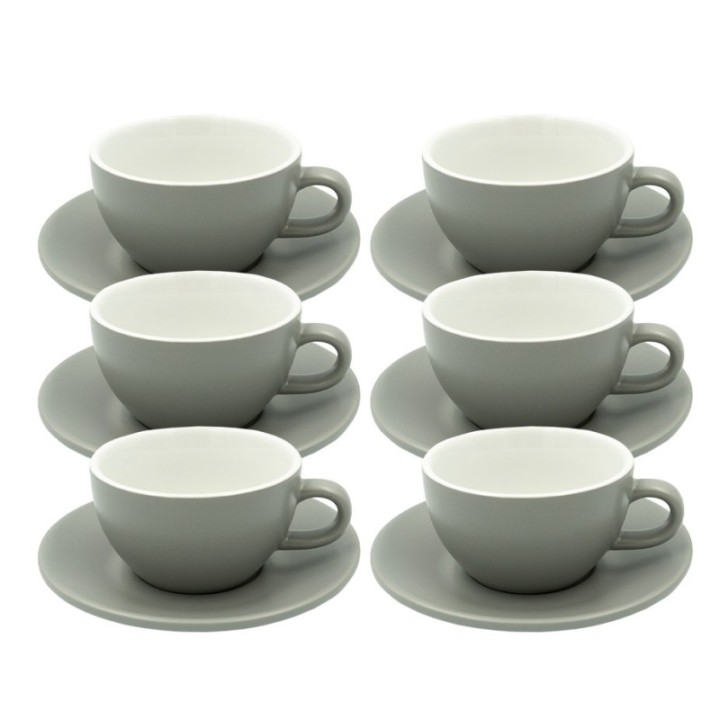 Club House Tulipano Cappuccino m. Underkop Mat Grå 26 cl 6 Stk