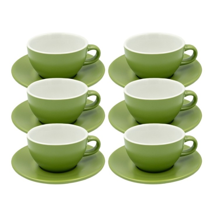 Club House Tulipano Cappuccino m. Underkop Mat Grøn 26 cl 6 Stk