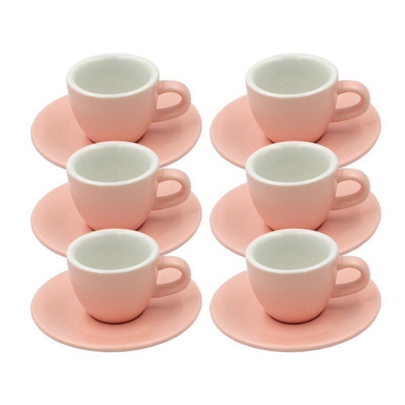 Club House Tulipano Espresso m. Underkop Mat Rosa 7 cl 6 Stk