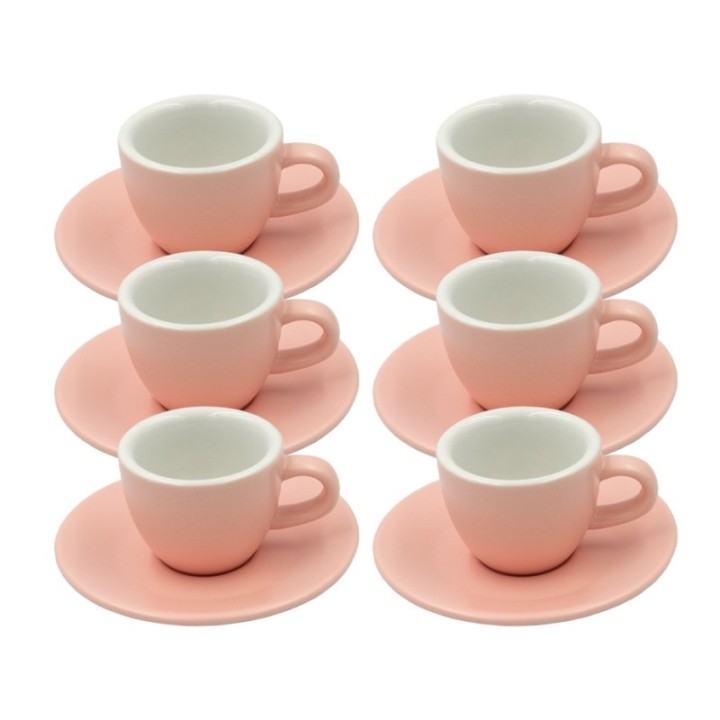 Club House Tulipano Espresso m. Underkop Mat Rosa 7 cl 6 Stk