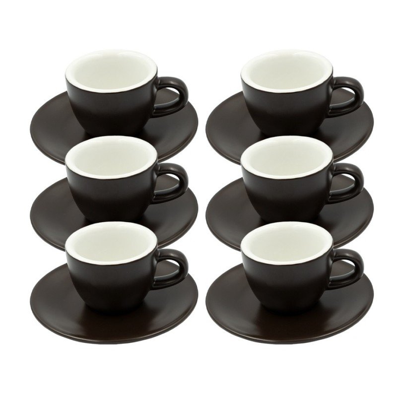Club House Tulipano Espresso m. Underkop Mat Brun 7 cl 6 Stk
