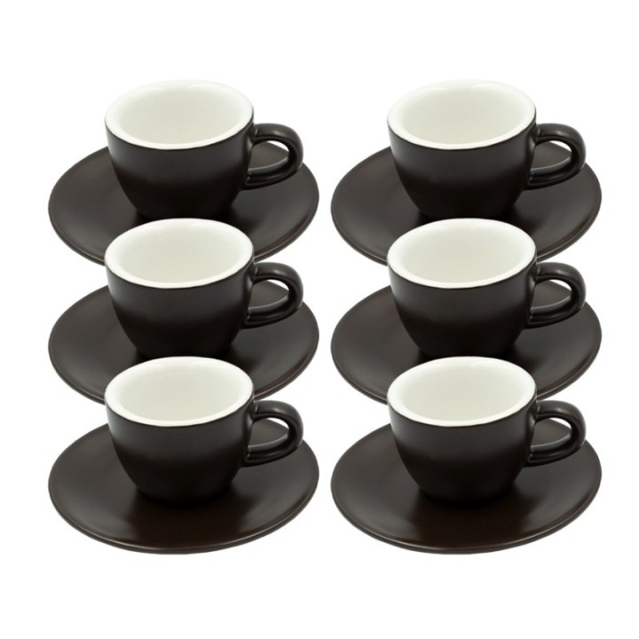 Club House Tulipano Espresso m. Underkop Mat Brun 7 cl 6 Stk