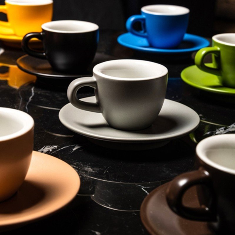 Club House Tulipano Espresso m. Underkop Mat Brun 7 cl 6 Stk