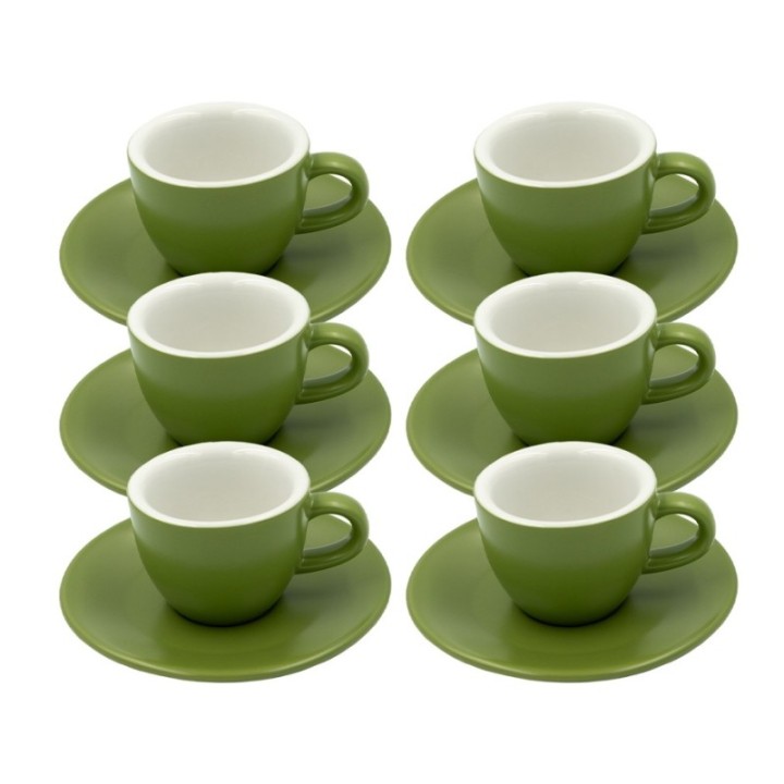 Club House Tulipano Espresso m. Underkop Mat Grøn 7 cl 6 Stk