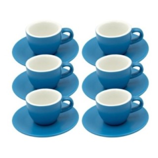 Club House Tulipano Espresso m. Underkop Mat Blå 7 cl 6 Stk