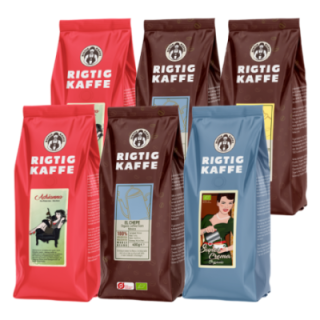 Rigtig Kaffe Mixpakke 2,7kg Hele kaffebønner