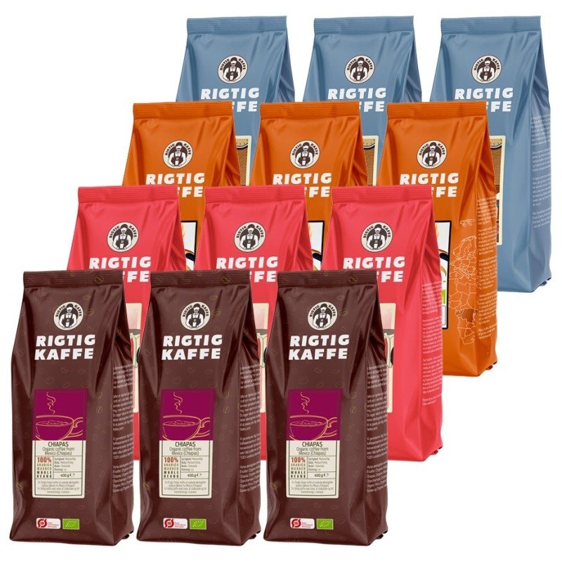 Rigtig Kaffe Mixpakke 5,7kg Hele kaffebønner