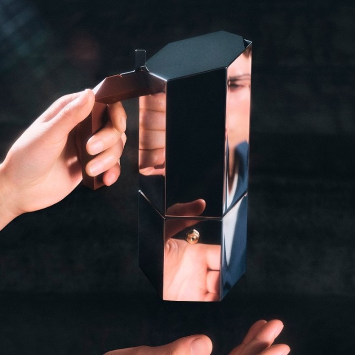 Alessi Menhir 3 Kop. Espressokande Stål