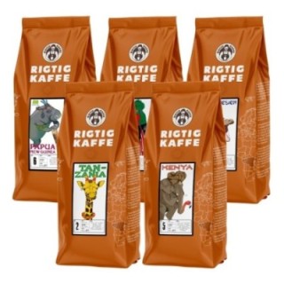 Rigtig Kaffe Mixpakke 2kg Hele kaffebønner