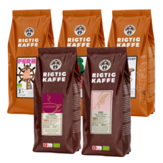 Rigtig Kaffe Mixpakke 2kg Hele kaffebønner