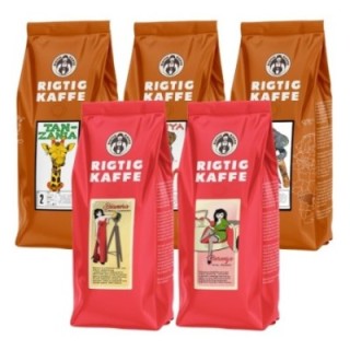 Rigtig Kaffe Mixpakke 2,2kg Hele kaffebønner
