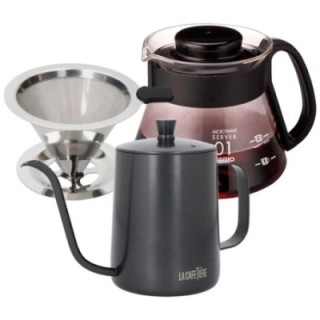 La Cafetière Filterbryg Sæt Inkl. Gooseneck Kedel, Dripper 1 Kop & V60 Server