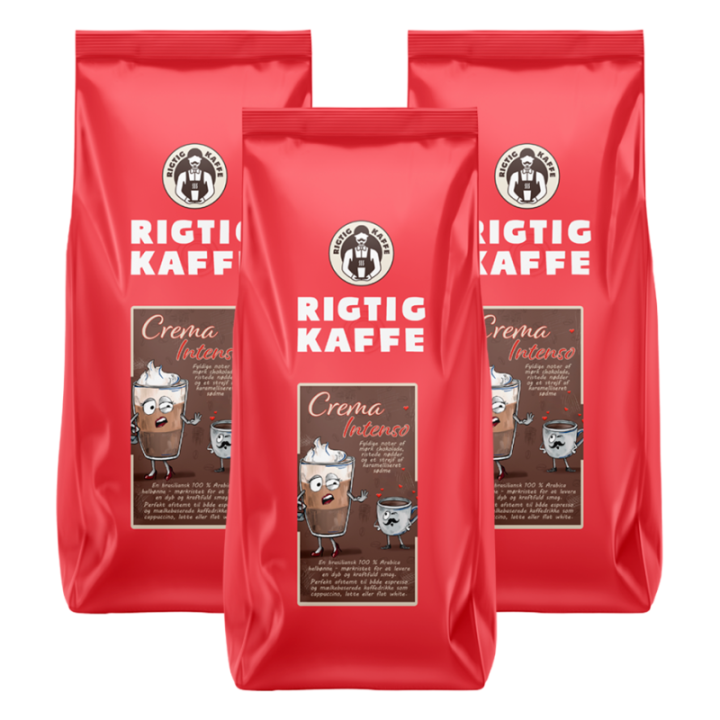 Rigtig Kaffe Crema Intenso 3kg Hele kaffebønner
